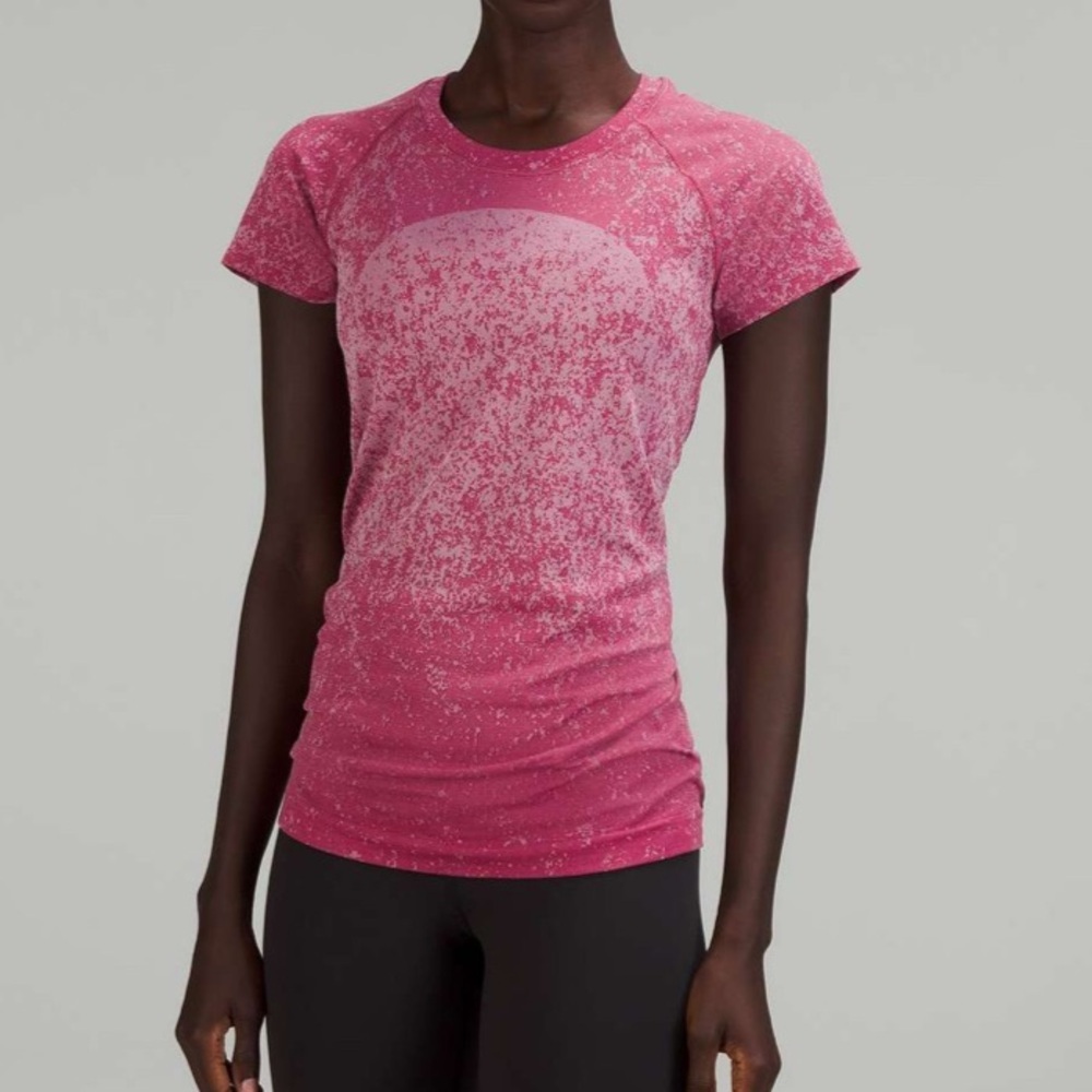 NWT Lululemon Swiftly Tech Short Sleeve Pomegranate Pink *Hip Length Size 8